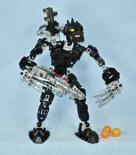 All 6 Lego Bionicle INIKA (8727-8732) with Light-Up Weapons & Zamor Spheres