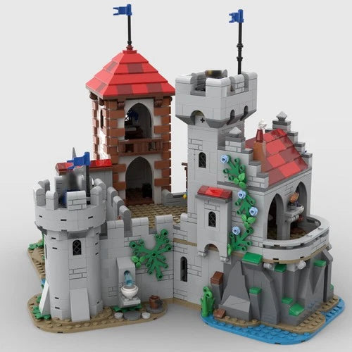 MOC-150482 Odd Castle by the Sea, Castle Keep Modular Building 1527 Pieces MOC