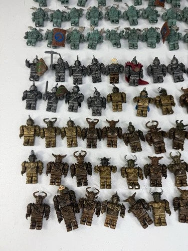 Mega Bloks Krystal Wars Knights Orcs Mini Figures Weapon Accessories Huge Lot