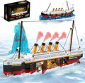 2 in 1 Titanic Building Set, Titanic Big Ship Model Building Kit with Lights Bri