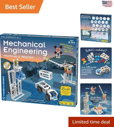 Mechanical Engineering STEM Kit for Kids - Build 20 Models and Explore Physics