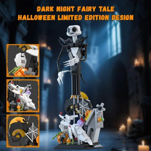 Horror Skull Building Set, Before Christmas Haunted House Building Blocks Set...