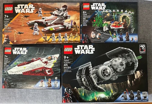 MEOW Star Wars 4 Sealed Ships & Tank Sets Lot 75342 75347 75333 40658 New !!!!
