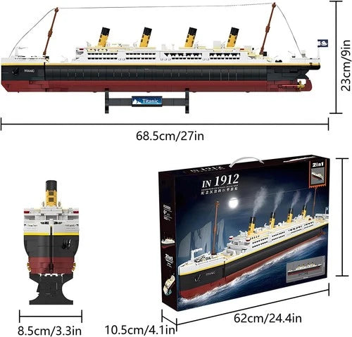 Titanic Ship Model Building Blocks Set 2022 Pieces Bricks Kit Adult Kids Toy