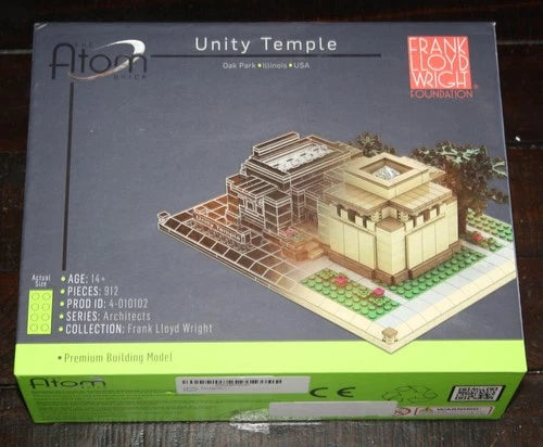 ATOM BRICK Architecture UNITY TEMPLE Building Set 912 Pieces NEW