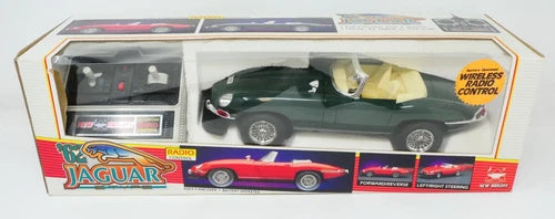 New Bright 310 '62 Jaguar Battery Operated Radio Control Car, 1/16 Scale Sealed