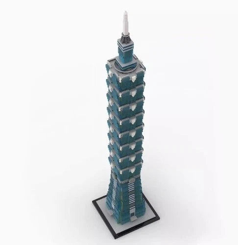 Taipei 101 Skyscraper 1:800 Scale Model Building Block Set Landmark