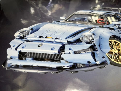 Porsche 911 RSR 1:10 Building Blocks Kit V5001 KBOX DIY Model Over 2100 Pieces