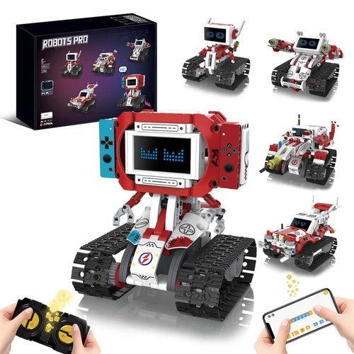 5-in-1 STEM Robot Building Kit with Remote Control & APP, Science Robot Educa...