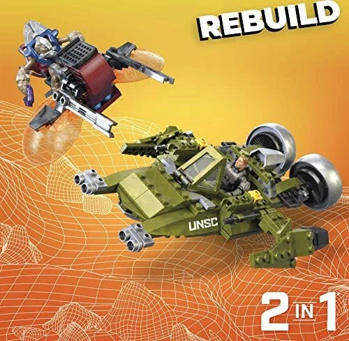 UNSC Wasp Onslaught Aircraft Building Set - 406 Pieces, 4 Action Figures, Collec