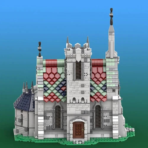 Custom MOC-198172 Medieval Old Church Building Blocks Set (2496PCS) Toys Gift