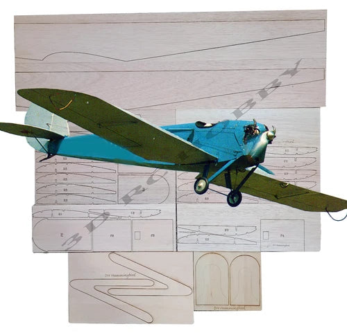 DH Hummingbird 50" WS RC Airplane Kit Laser Cut Balsa & Ply Short Kit W/ Plans