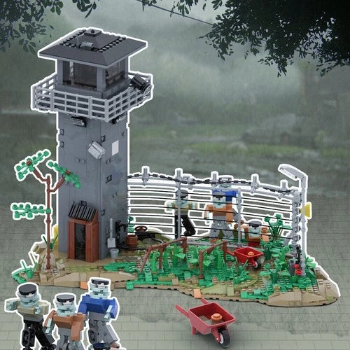 Modular Prison Building Toy Kits MOC Style TV Scene Brick 1189pcs DIY Collection