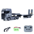 US Stock HUINA 1/24 770S RC Tractor Truck RTR Semi Flatbed Trailer Lights Sounds