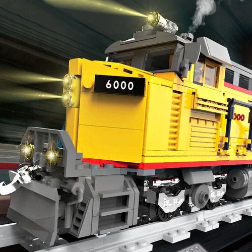 RC Diesel Locomotive MOC Building Blocks Set, Railway Power Model Bricks Toy