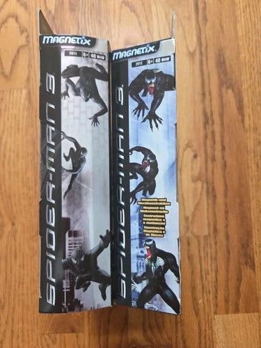 Brand New Mega Magnetix Black-Suited Spider-Man And Venom Spider-Man 3 Figures