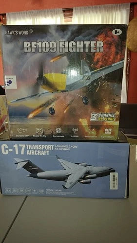 RC Plane BF-109 Airplane 6-Axis Gyro Plane With C-17 Transport Aircraft Bundle