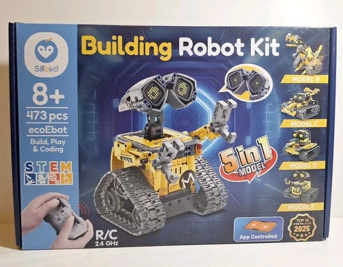 Sillbird ecoEbot 5-in-1 Building Robot Kit STEM Toy 473 pcs Remote App Control