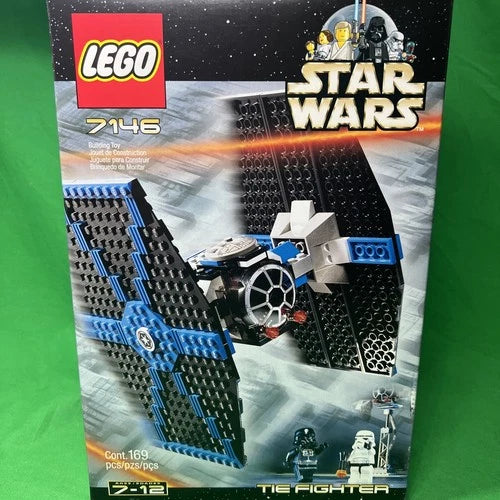 Vintage 2001 Lego Star Wars Tie Fighter 7146 Building Toy 169 Pc Factory Sealed