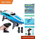 High-Speed Velocity Blue RC Boat - Perfect for Fun Water Adventures with Family