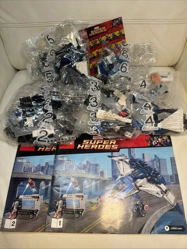 Lego 76032 Marvel Super Heroes The Avengers Quinjet City Chase-Retired-OPEN BOX