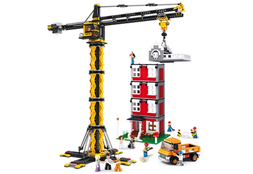 Tower Crane Construction Building Brick Kit (1461 Pcs)