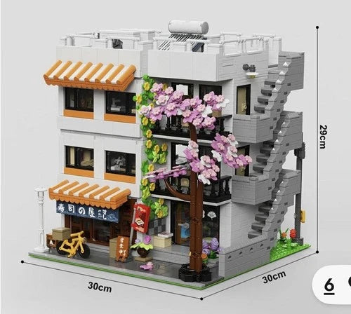 Building Blocks Together Japanese Apartment Cherry Blossom 3911 pcs Set