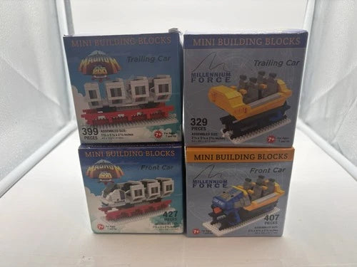 Cedar Point Millenium Force & Magnum XL building blocks front and trailing car