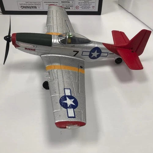 P51 Mustang RC Plane Fighter 4CH Remote Control Aircraft Model Glider RED