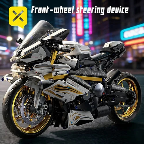 New BMW R1250 GS 1:5 Motorcycle 2045Pcs Building Blocks Model Set MOC Unbranded