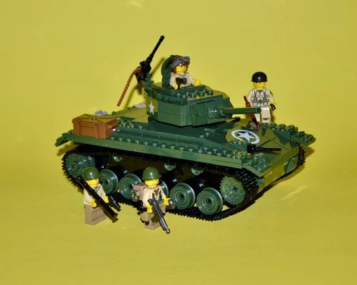 COBI WWII M-24 Chaffee Light Tank 2457 Retired Brickmania Custom Crew Pack