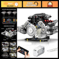 V8 Engine Model Kit - Working Building Blocks Set with APP Control for Kids & Ad