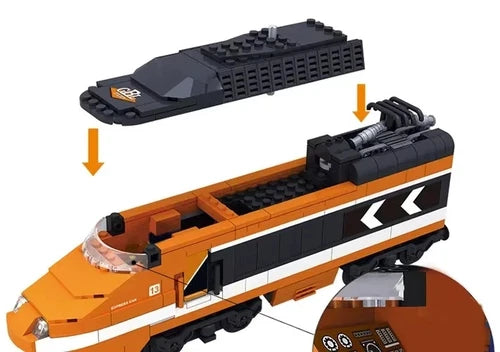 KAZI #KY98223 - Passenger Train Set - Building Block Set