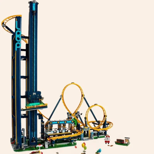 NEW 3756 PCS Loop Coaster Fairground Unbranded Building Block Set Model MOC