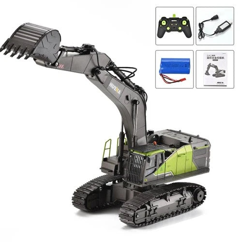Flash Sale 2.4G Remote Control 22CH 1/14 HUINA 1593 Toy RC Excavator Car Battery