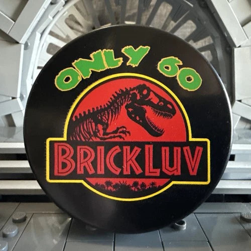 Brickluv Jurassic Park Vader Minifigure (Only 60 made) w/ Collectible Tin