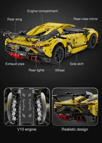 CaDA LAMBORGHINI Aventador LP700 Building Blocks Car toys gift