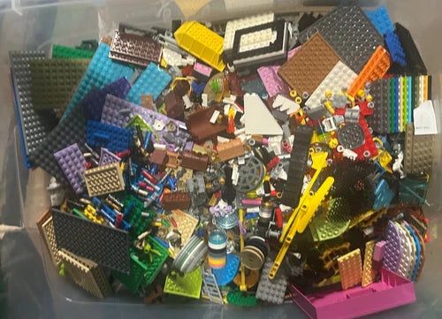 MEOW 20 lb lot Random Parts Pieces Building Plates Blocks Washed Bulk Lot.