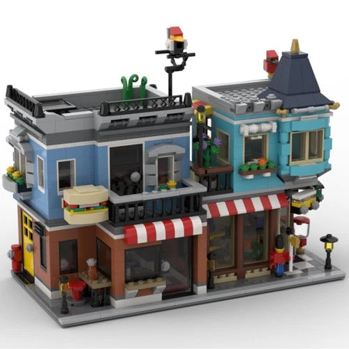 MOC-110502 Toy Shop and Deli with Interior for Modular Town 1424 Pieces MOC