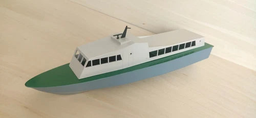 1/50 River Yacht Wooden Model Ship Kit 452mm RC Ready Motor Boat Build Set New