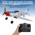 RC P51 2.4GHz 3CH Airplane Fixed Wing Coreless Motor With Gyro System Kid Toy