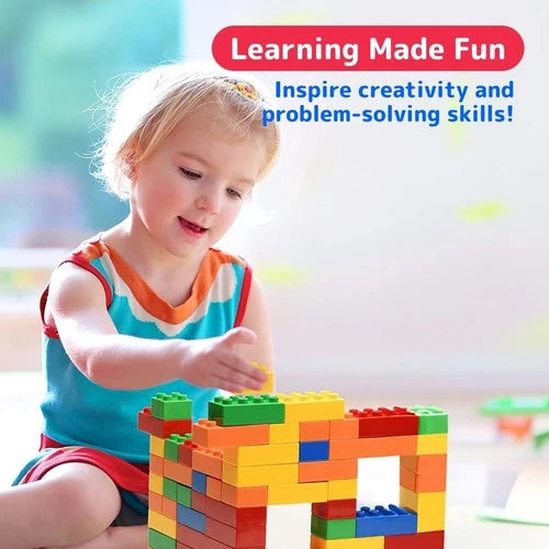 5-Color Jumbo Building Bricks Set - 300 Pieces for Creative Play & Learning