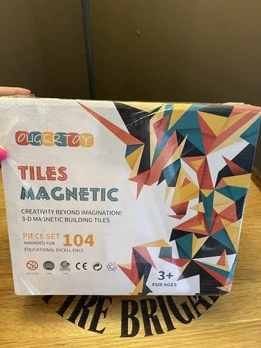 Special Edition-Magna Tiles 104-Piece Colored Magnetic Building Tiles NIBOX