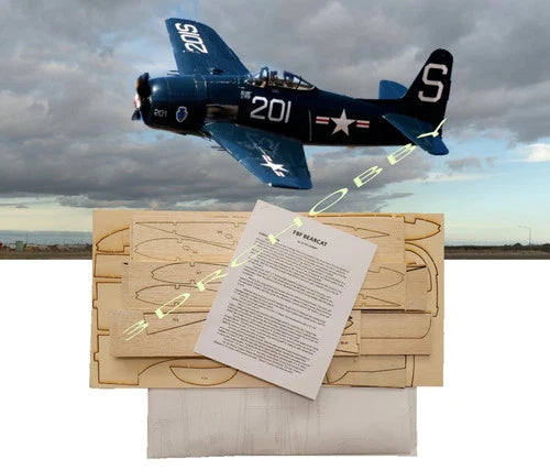 Grumman F8F Bearcat 41" WS RC Airplane Kit Balsa Ply Short Kit & PRINTED PLANS