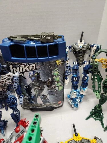 LEGO Bionicle Large Parts Lot Toa Inika Figures Canisters Piece Mixed Incomplete