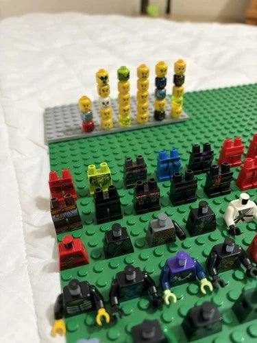 LEGO Ninjago Bulk Lot Minifigure Parts Heads Torsos Legs Accessories