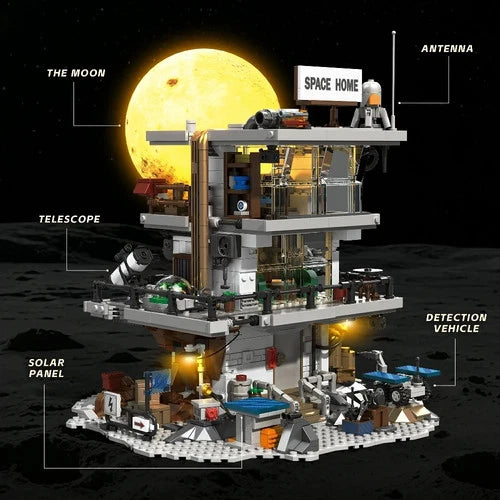 MOC Lunar Base Technic building blocks 1750 pcs movies Birthday Toy gift