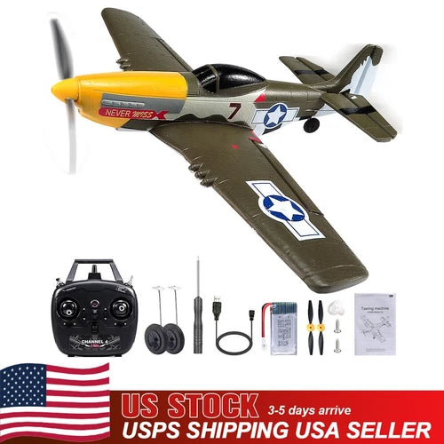 US VOLANTEX P51 Mustang 2.4G Radio EPP Foam 4CH 6Axis RTF Remote Control Fighter
