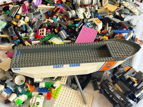 MEOW 9+ Pounds Bulk Lot Loose Mixed MEOW Pieces & Bricks Coast Guard Boat & MORE