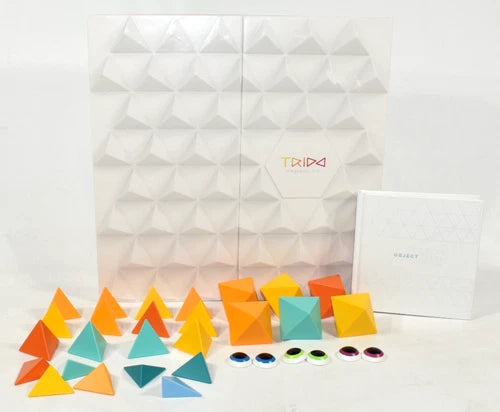 Trido Honey Magnetic Art 3D Building Shapes Large Incomplete Set 31-Piece & Book